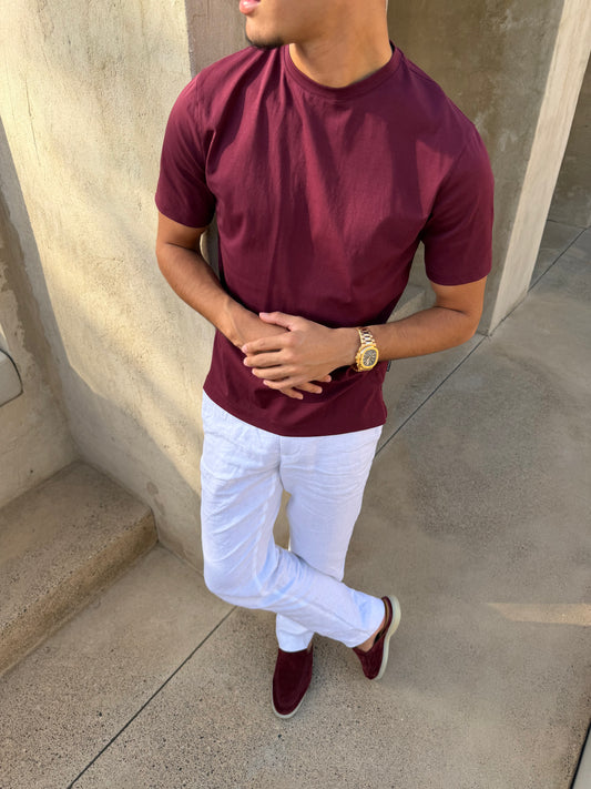 Burgundy Shiny Tshirt