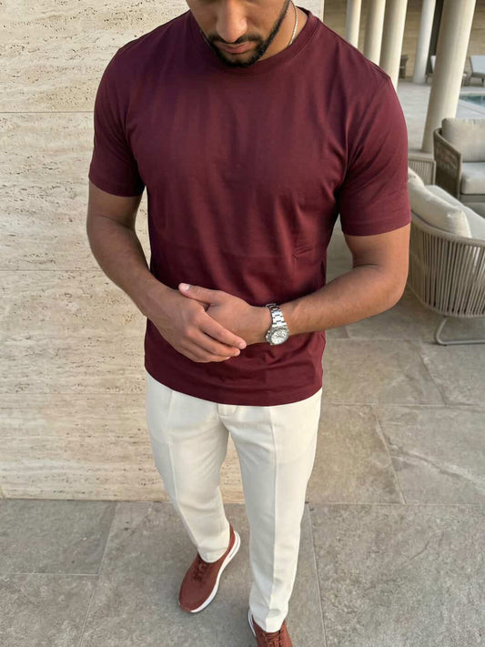 Burgundy Shiny Tshirt