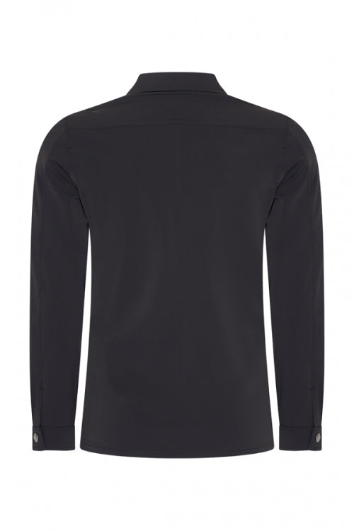 Black travel flap pocket jacket