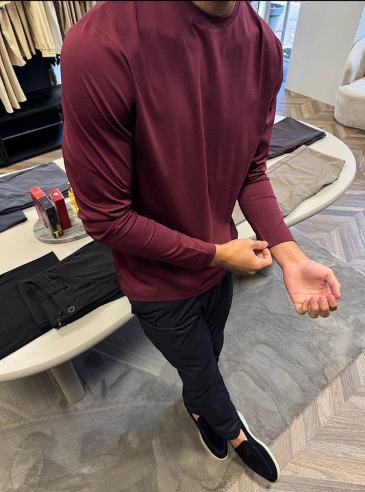 Burgundy Shiny Longsleeve