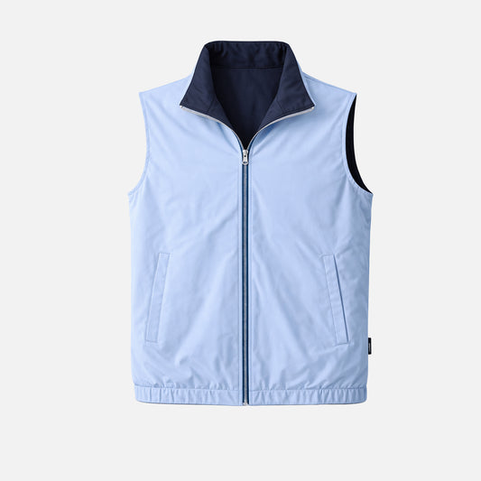 Miio's Navy Blue/Baby Blue Reversible Travel Gillet