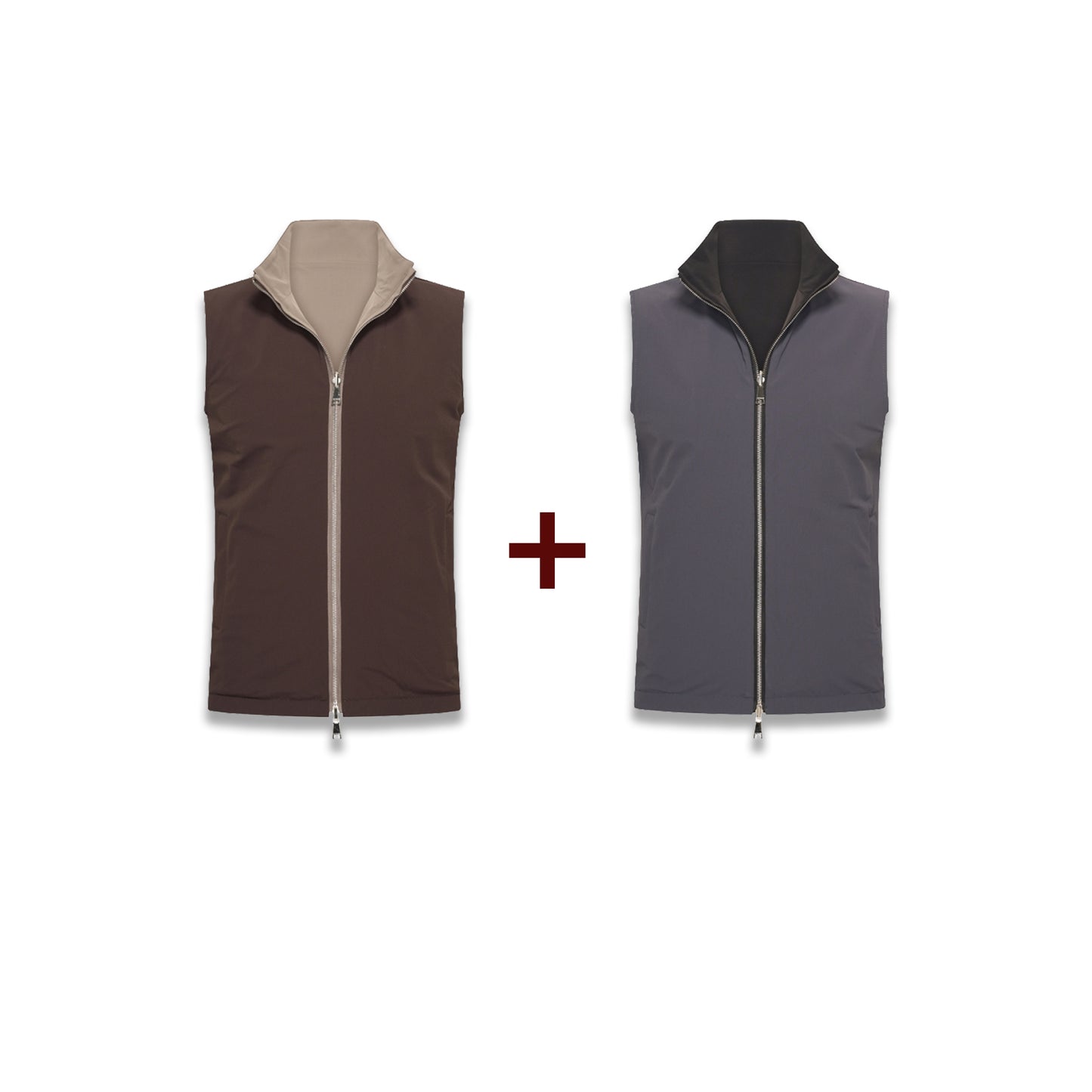 Reversible Gillets Bundle - Espresso/Falcon + Dark Grey/Black Gillet