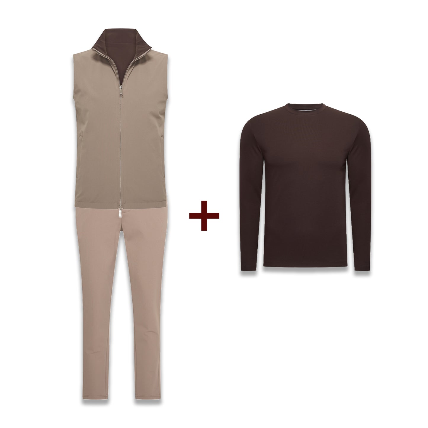 Reversible Falcon Bundle - Gillet + Pantalon + Espresso Shiny Longsleeve