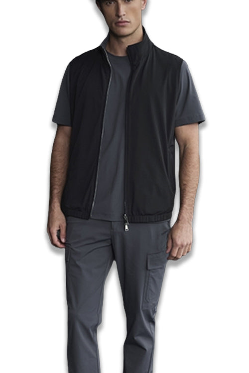 Black/Dark Grey Reversible Travel Gillet