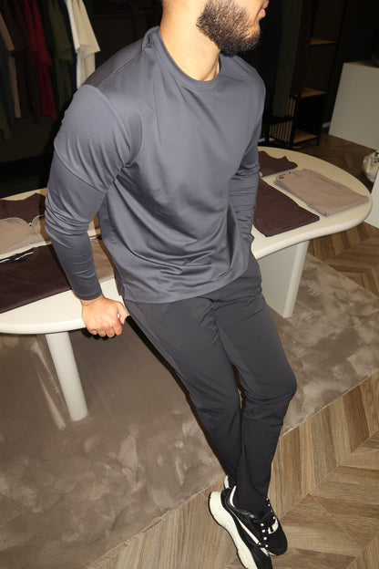 Reversible Navy Bundle - Gillet + Pantalon + Dark Grey Shiny Longsleeve