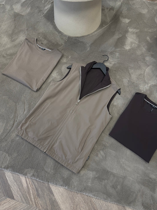 Falcon/Espresso Reversible Travel Gillet