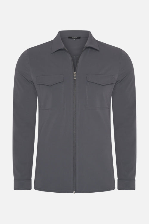 Dark Grey travel flap pocket jacket