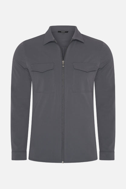 Dark Grey travel flap pocket jacket