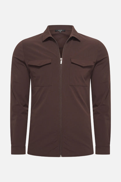 Espresso travel flap pocket jacket