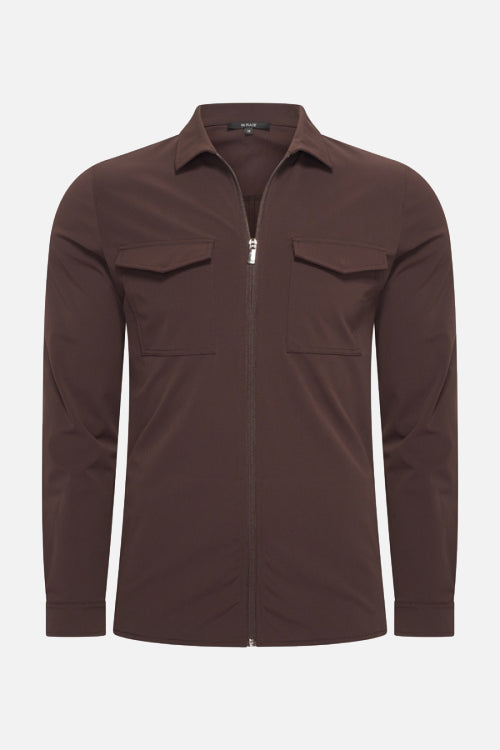 Espresso travel flap pocket jacket