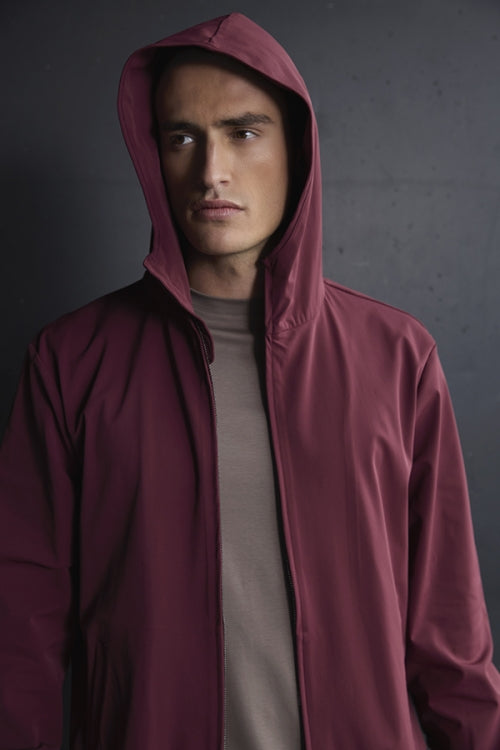 Burgundy Travel Jack Hooded