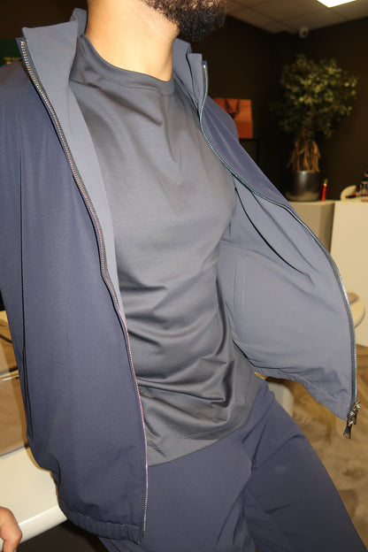 Reversible Navy Bundle - Gillet + Pantalon + Dark Grey Shiny Longsleeve