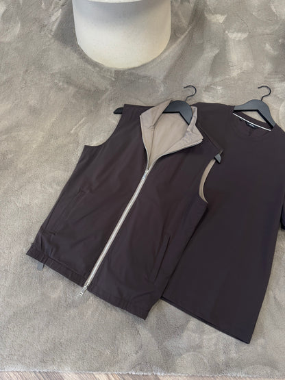 Miio's Espresso/Falcon Reversible Travel Gillet