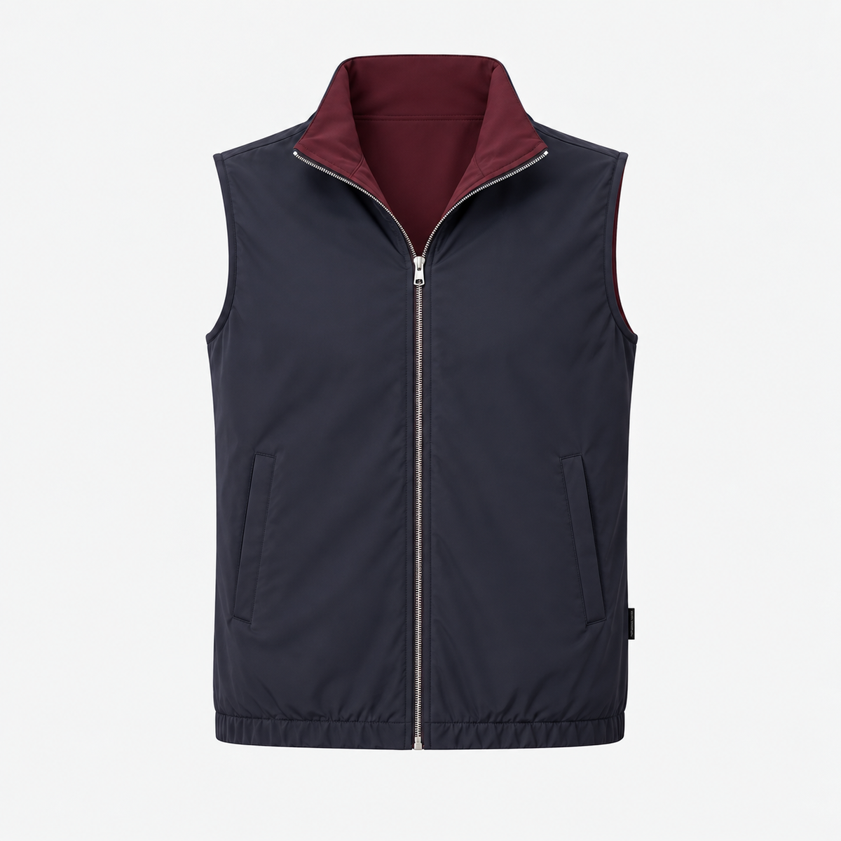 Miio's Burgundy/Navy Reversible Travel Gillet