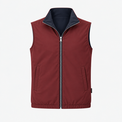Miio's Burgundy/Navy Reversible Travel Gillet
