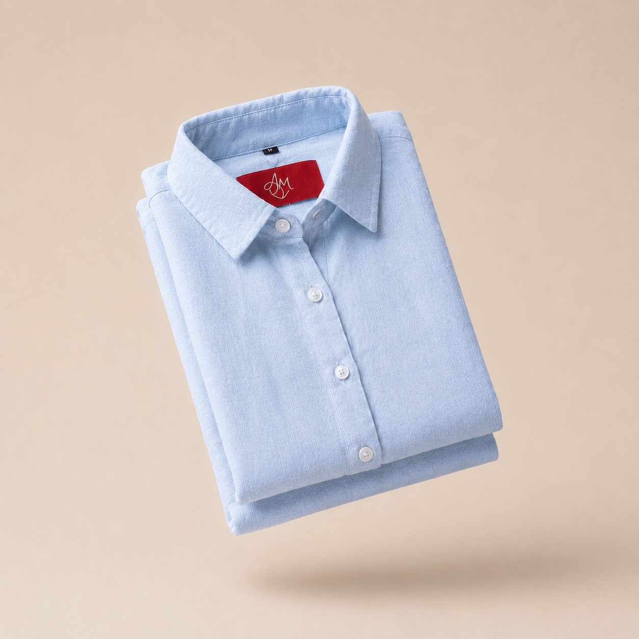 Miio's 100% linen Baby Blue slim fit shirt