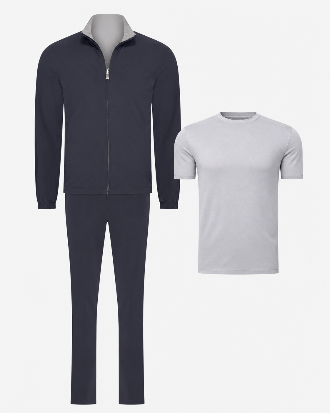 Dark Grey/Light Grey Bundle - Reversible Jacket + Pantalon + T-Shirt