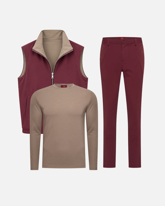 Miio's Reversible Burgundy/Falcon Bundle (+ Longsleeve)