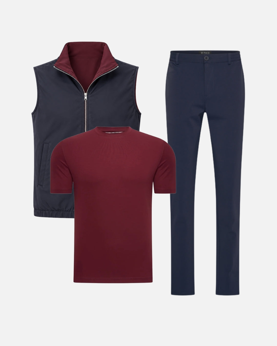 Miio's Burgundy/Navy Reversible Travel Bundle