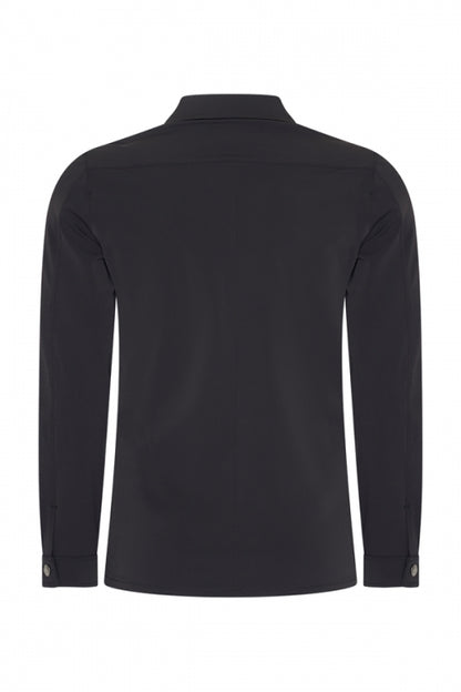 Black travel flap pocket jacket