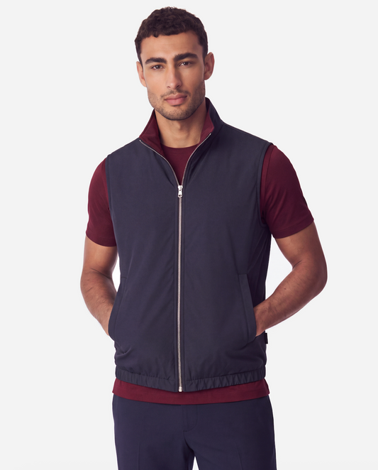 Miio's Burgundy/Navy Reversible Travel Gillet