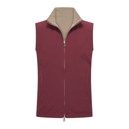 Burgundy/Falcon Reversible Travel Gillet