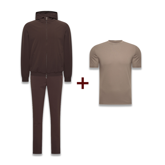Espresso Bundle - TrackSuit + Falcon Shiny T-Shirt