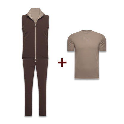 Reversible Espresso Bundle - Gillet + Pantalon + Falcon Shiny T-Shirt