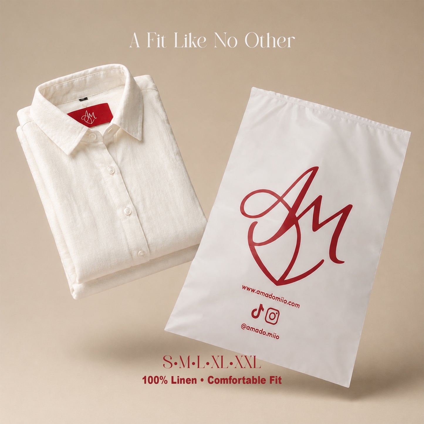 Miio's 100% linen White slim fit shirt