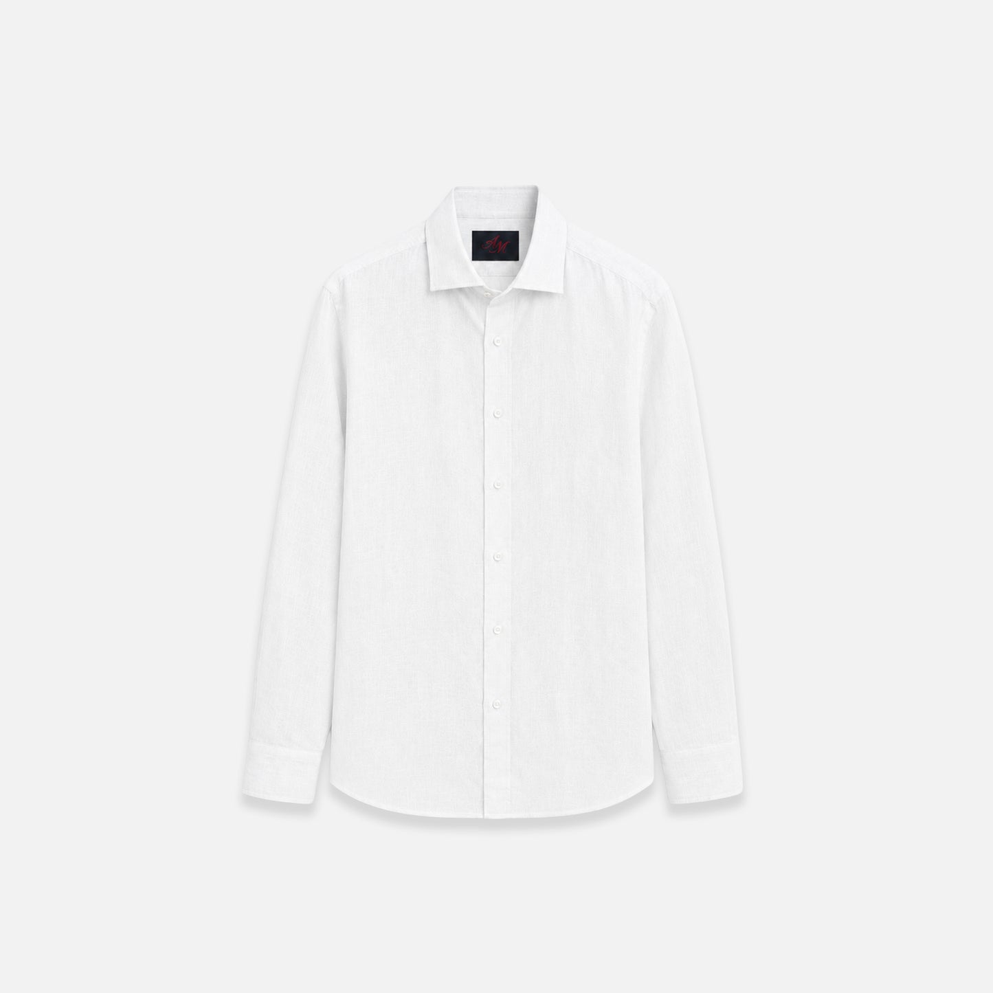 Miio's 100% linen White slim fit shirt