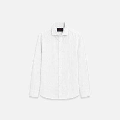 Miio's 100% linen White slim fit shirt