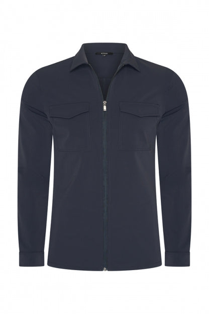 Navy Blue travel flap pocket jacket