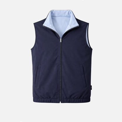 Miio's Navy Blue/Baby Blue Reversible Travel Gillet