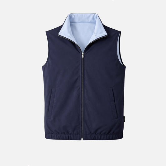 Miio's Navy Blue/Baby Blue Reversible Travel Gillet