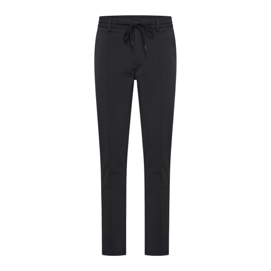 Black Travel Pantalon Pintuck Seam