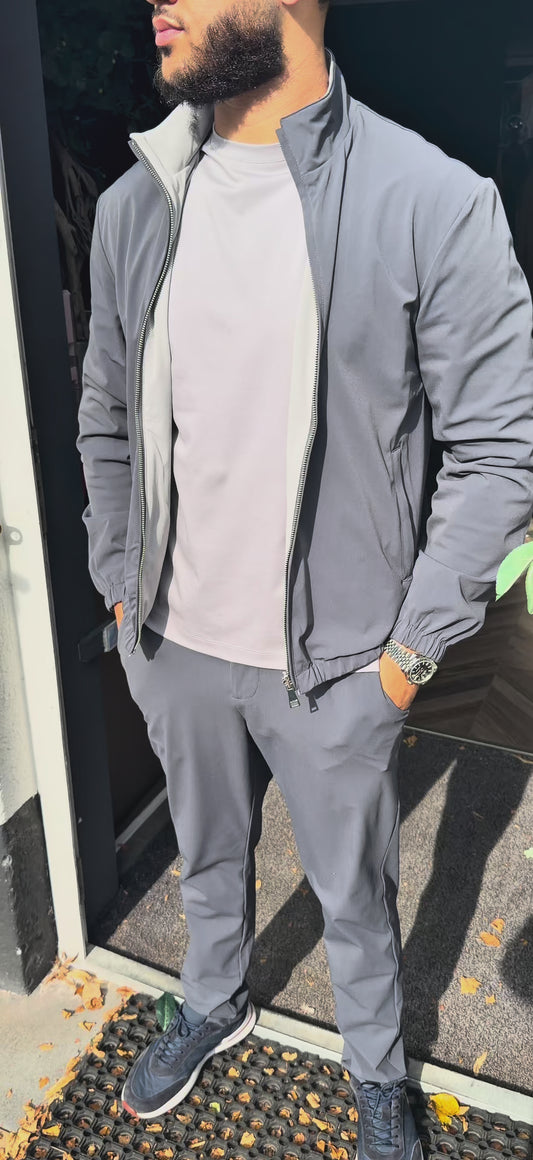 Dark Grey/Light Grey Bundle - Reversible Jacket + Pantalon + T-Shirt